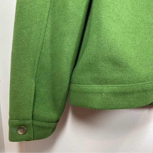 ASOS Women’s Wool Blend Long Sleeve Button Down Pea Coat Size XL Green - Picture 11 of 15